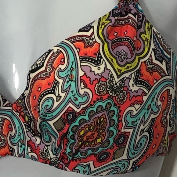 VICTORIAS SECRET molded cups bohemian paisley top - Picture 2 of 12